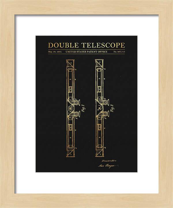 Double Telescope Binoculars Gold Patent Us807713