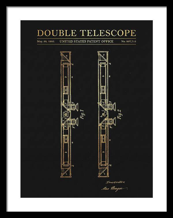 Double Telescope Binoculars Gold Patent Us807713