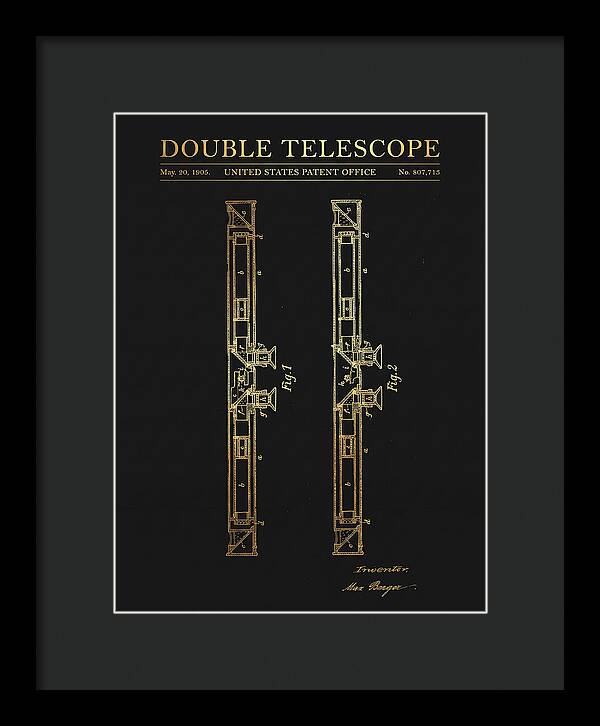 Double Telescope Binoculars Gold Patent Us807713