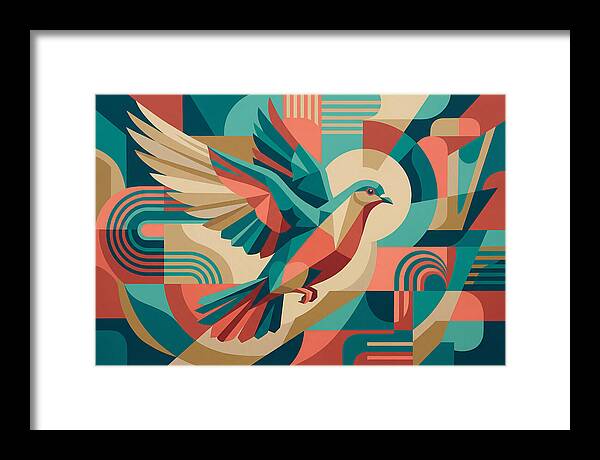Dove In Abstract Flight