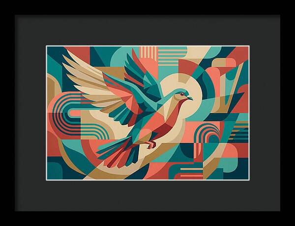 Dove In Abstract Flight