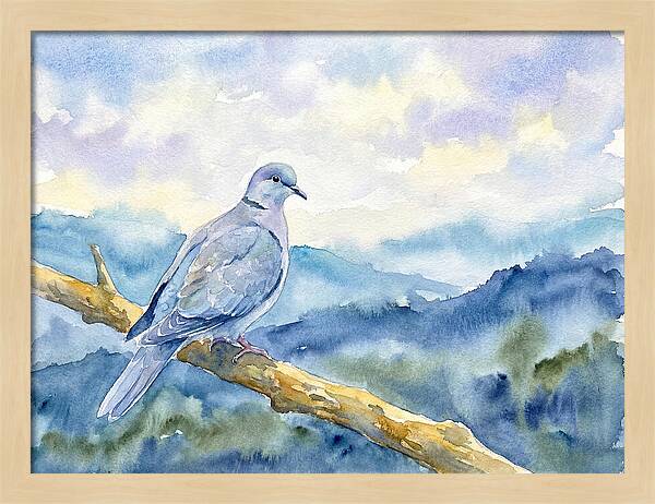 Dove Perched In Serenity