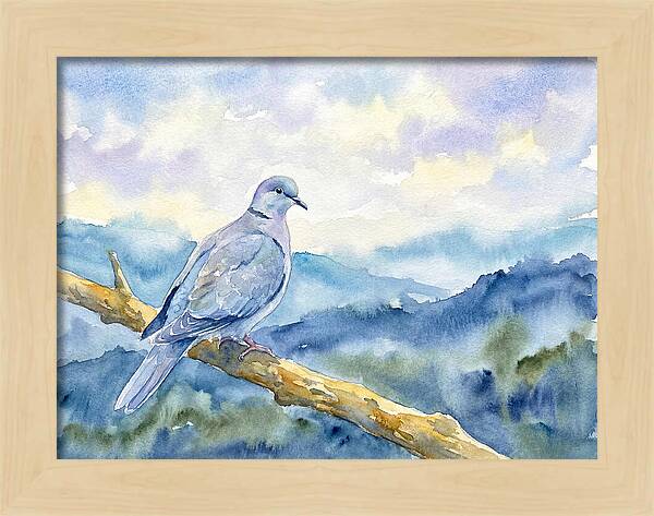 Dove Perched In Serenity