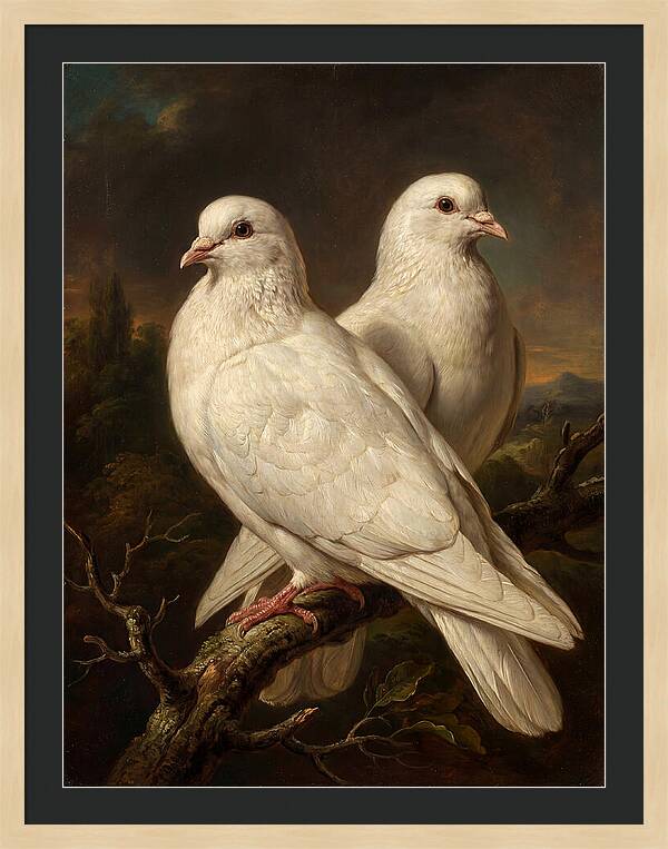Doves Perched In Harmony