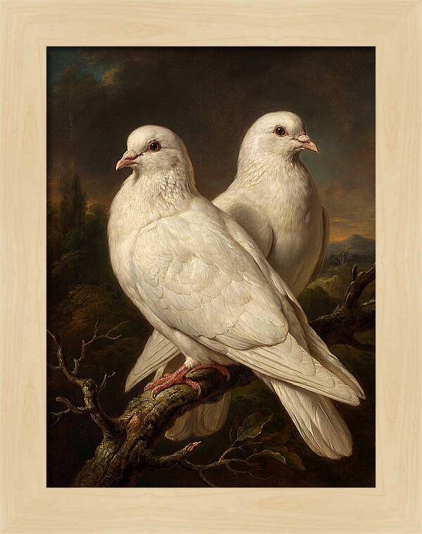 Doves Perched In Harmony