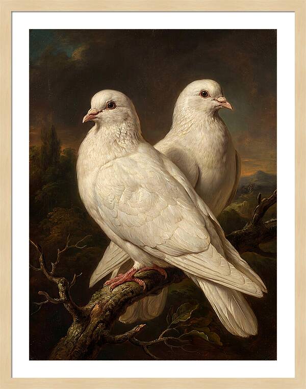 Doves Perched In Harmony