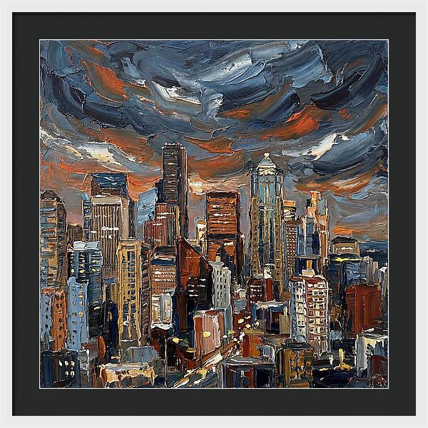Downtown Skyline At Dusk