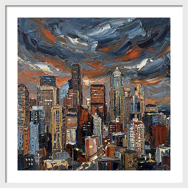 Downtown Skyline At Dusk