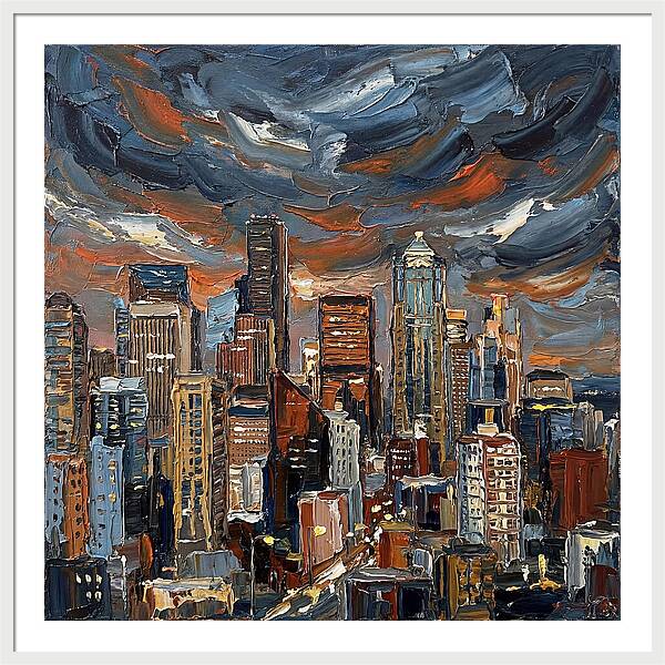 Downtown Skyline At Dusk