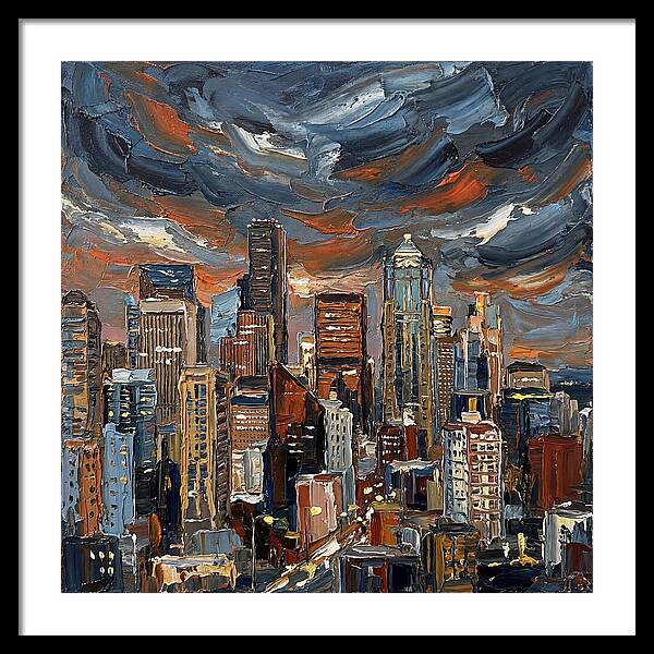 Downtown Skyline At Dusk