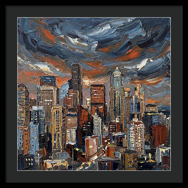 Downtown Skyline At Dusk
