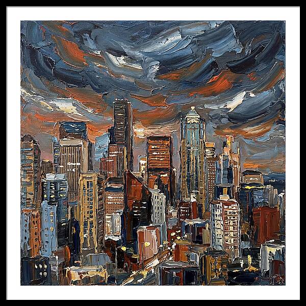Downtown Skyline At Dusk