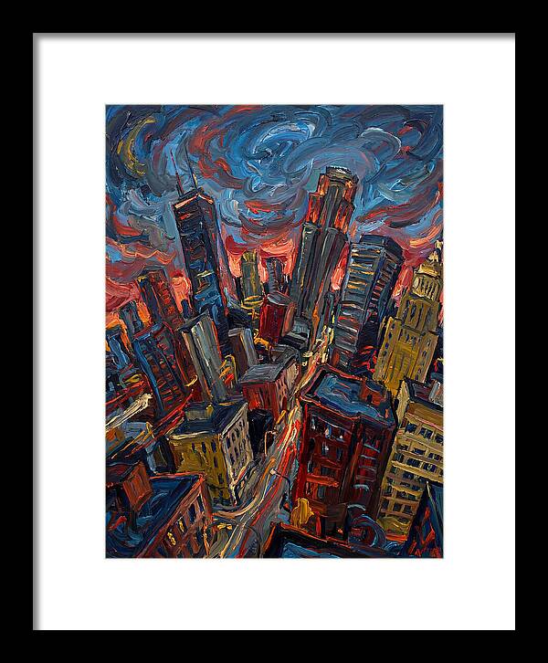 Downtown Skyline In Vibrant Hues