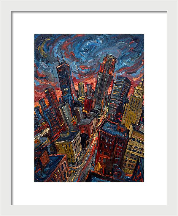 Downtown Skyline In Vibrant Hues