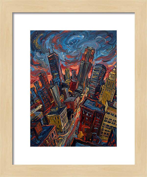Downtown Skyline In Vibrant Hues