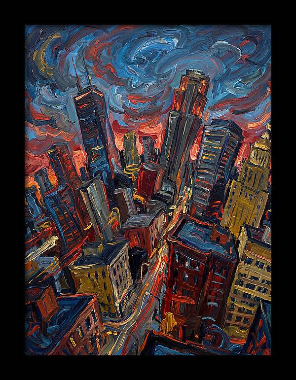 Downtown Skyline In Vibrant Hues