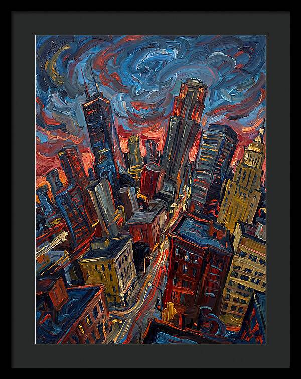 Downtown Skyline In Vibrant Hues