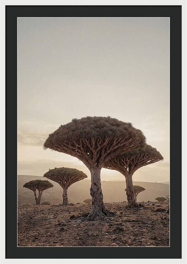 Dragon Blood Trees At Sunset