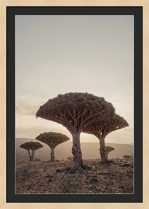 Dragon Blood Trees At Sunset
