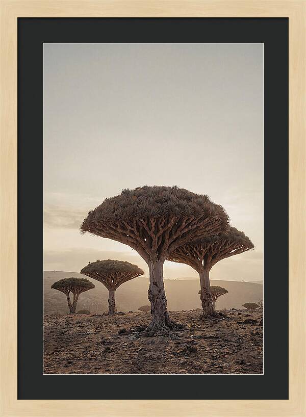 Dragon Blood Trees At Sunset