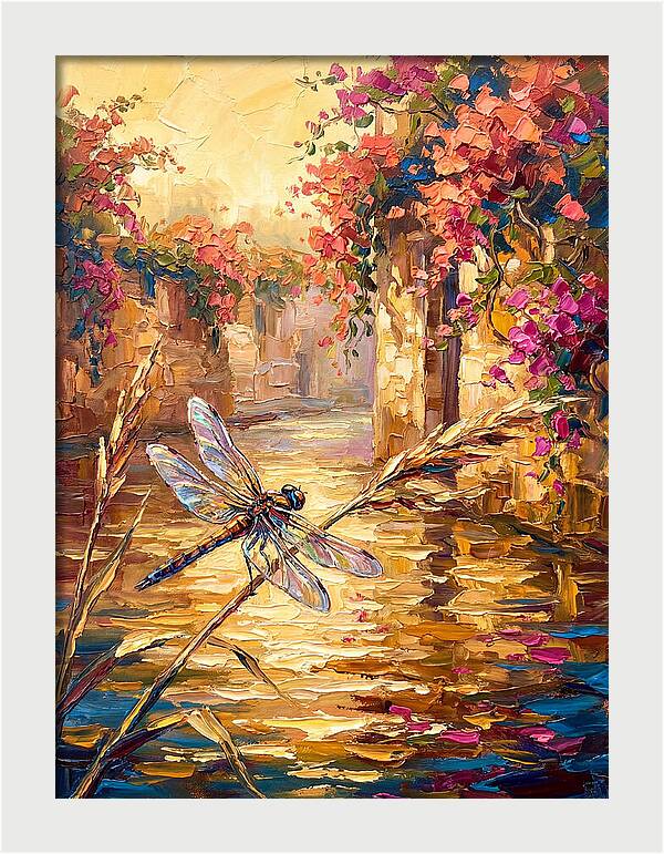 Dragonfly Over Mediterranean Waters