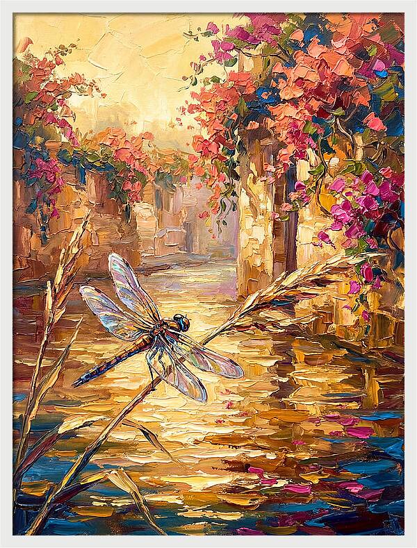 Dragonfly Over Mediterranean Waters