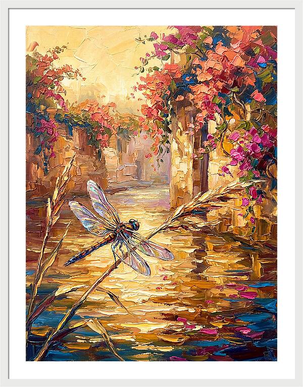 Dragonfly Over Mediterranean Waters