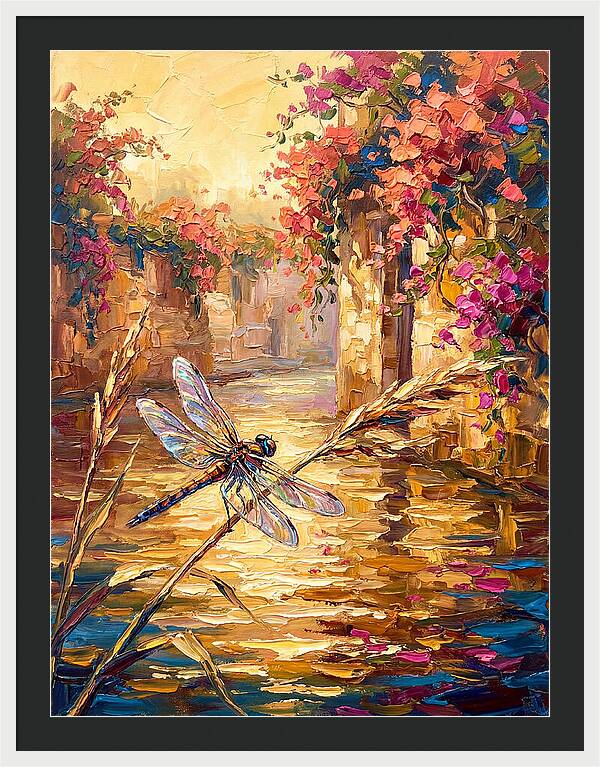 Dragonfly Over Mediterranean Waters