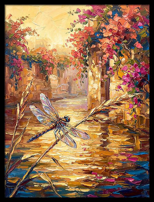 Dragonfly Over Mediterranean Waters
