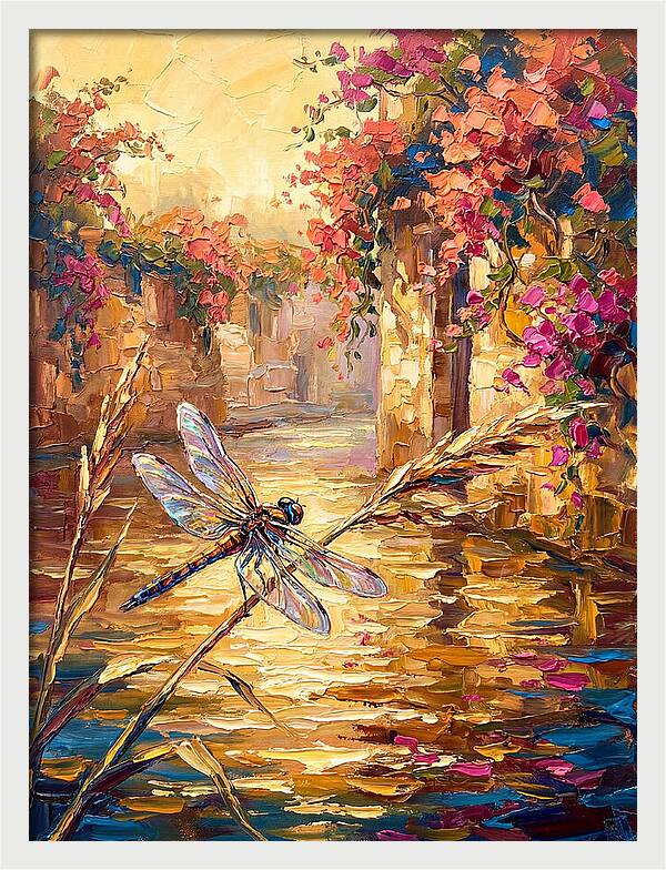 Dragonfly Over Mediterranean Waters
