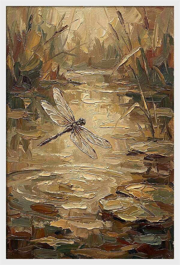 Dragonfly Over Tranquil Waters