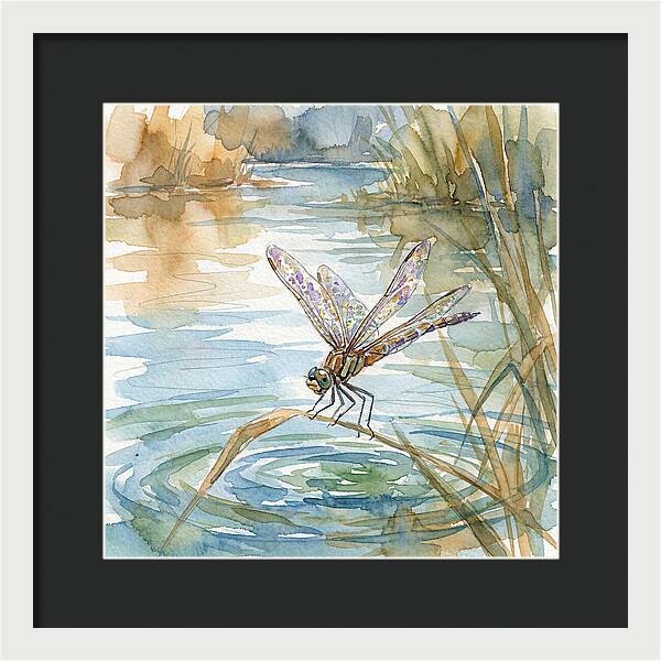 Dragonfly Over Tranquil Waters