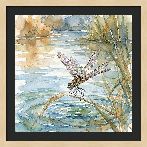 Dragonfly Over Tranquil Waters