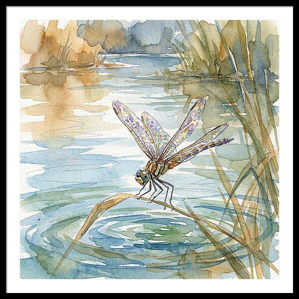 Dragonfly Over Tranquil Waters