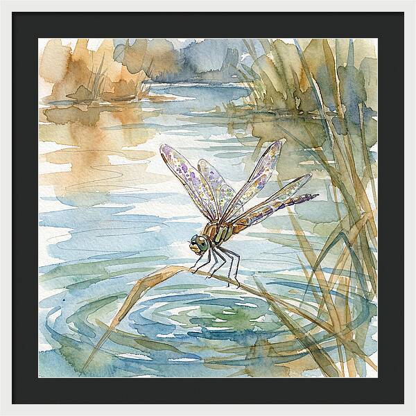 Dragonfly Over Tranquil Waters