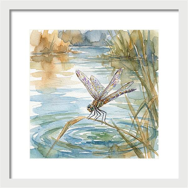 Dragonfly Over Tranquil Waters