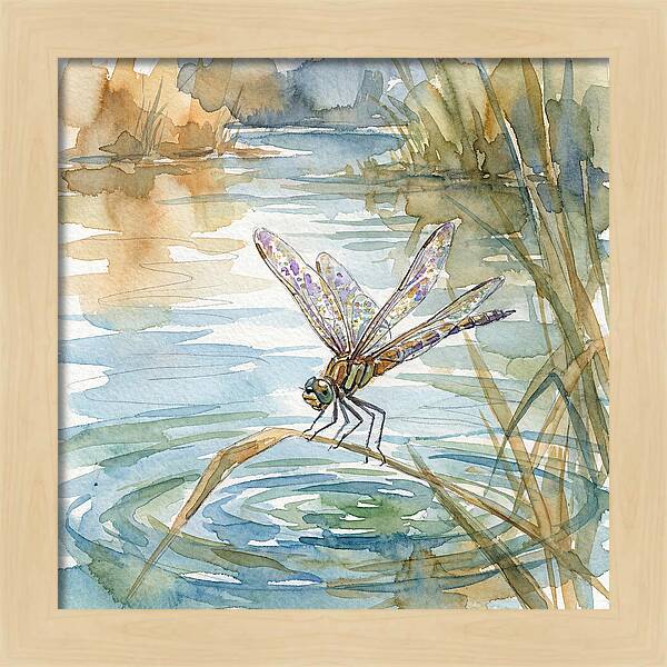 Dragonfly Over Tranquil Waters