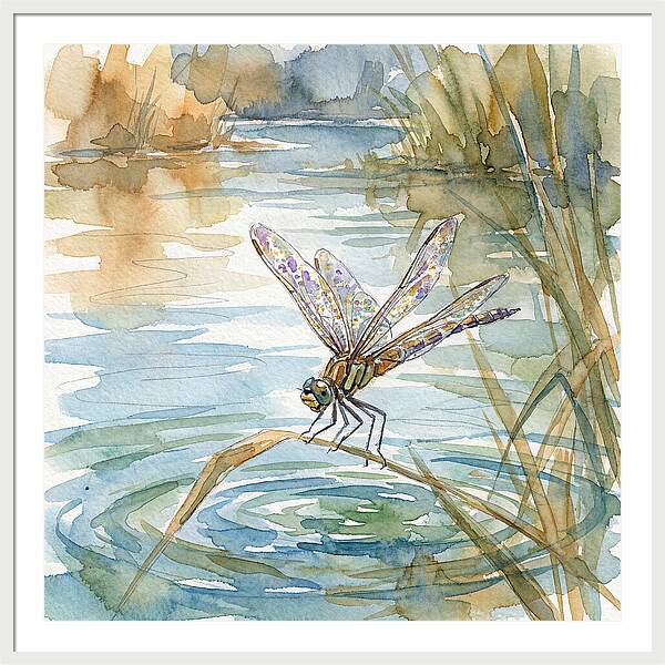 Dragonfly Over Tranquil Waters