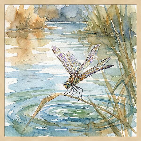 Dragonfly Over Tranquil Waters