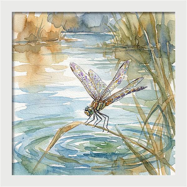 Dragonfly Over Tranquil Waters