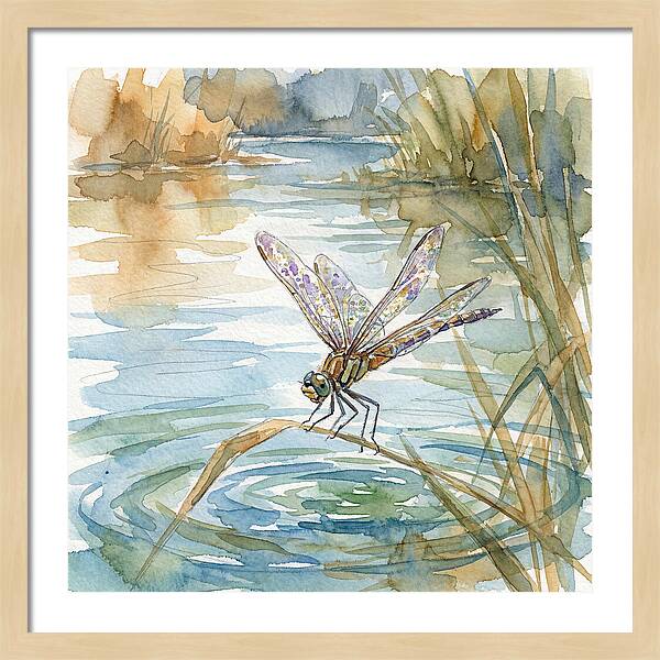 Dragonfly Over Tranquil Waters