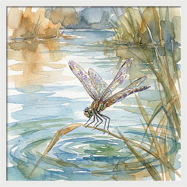 Dragonfly Over Tranquil Waters