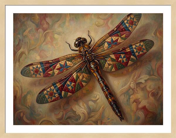 Dragonfly With Colorful Patterns