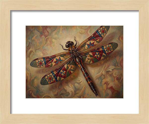 Dragonfly With Colorful Patterns