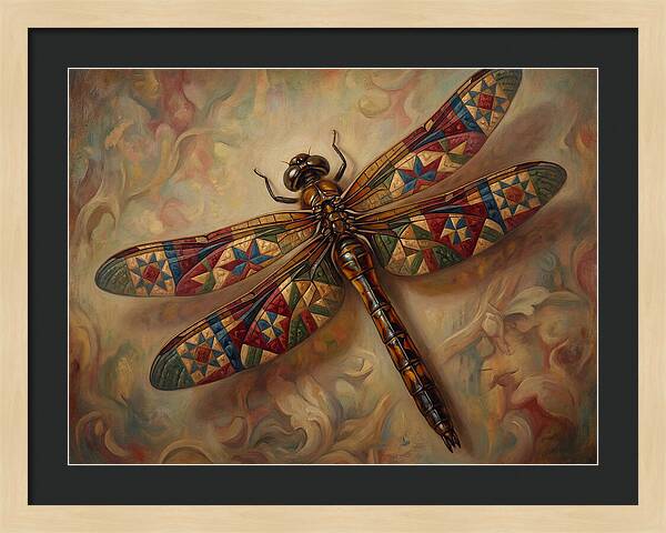 Dragonfly With Colorful Patterns