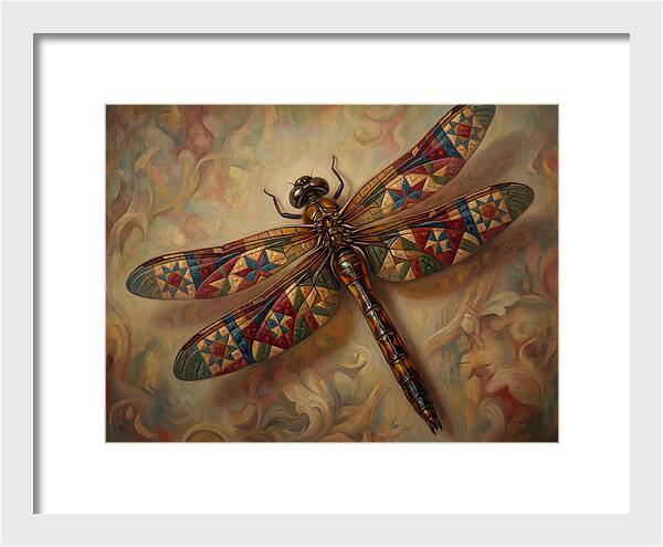 Dragonfly With Colorful Patterns