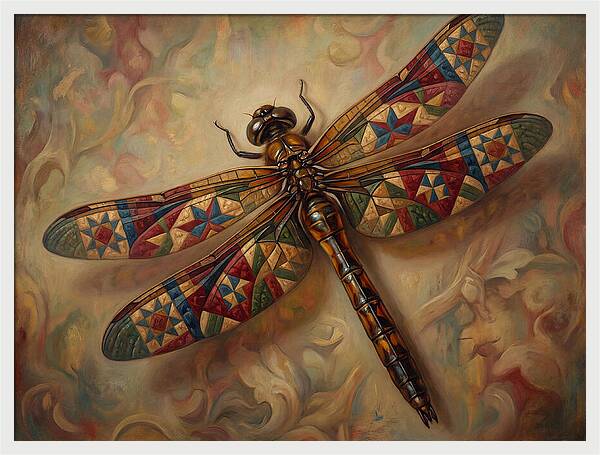 Dragonfly With Colorful Patterns