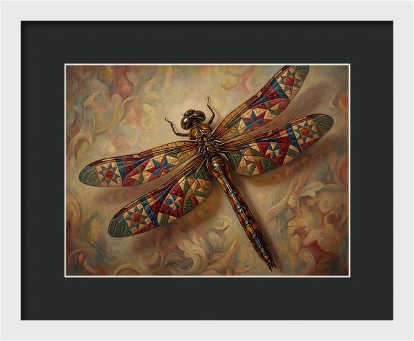 Dragonfly With Colorful Patterns