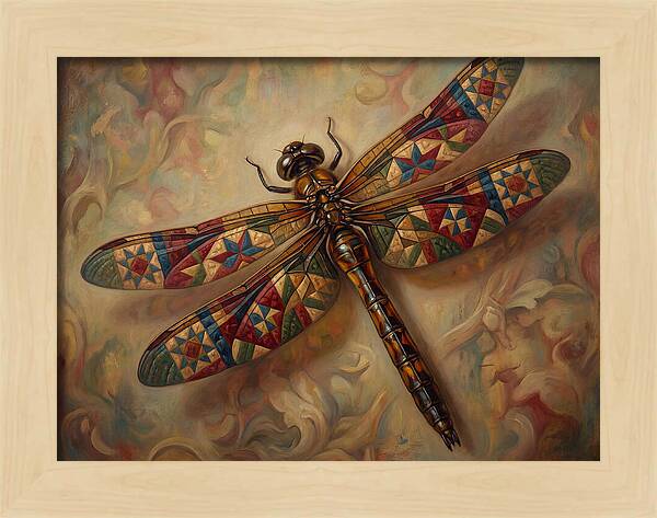 Dragonfly With Colorful Patterns