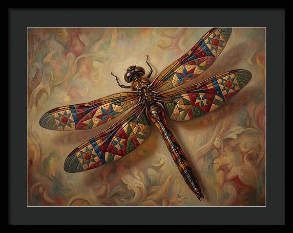 Dragonfly With Colorful Patterns